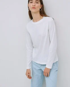 Camiseta básica manga larga blanco