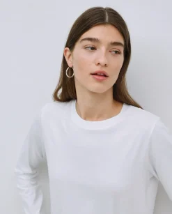 Camiseta básica manga larga blanco