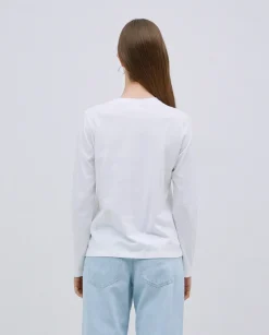 Camiseta básica manga larga blanco