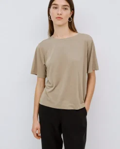 Camiseta holgada modal caqui