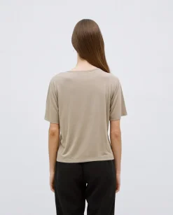 Camiseta holgada modal caqui
