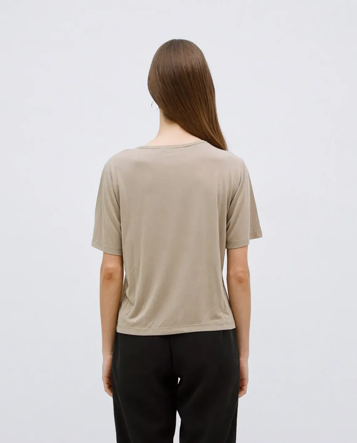 Camiseta holgada modal caqui