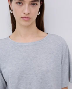 Camiseta holgada modal gris