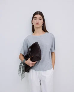 Camiseta holgada modal gris