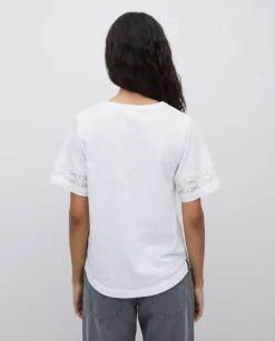 Camiseta puntillas blanco