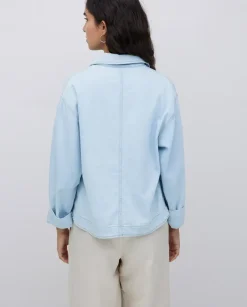 Cazadora vaquera bolsillos azul índigo