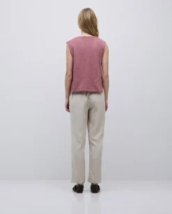Chaleco algodón pico rosa antiguo