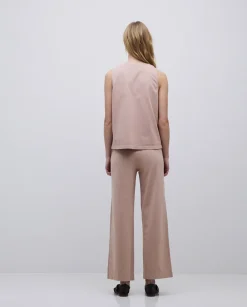Chaleco de punto algodón rosa antiguo