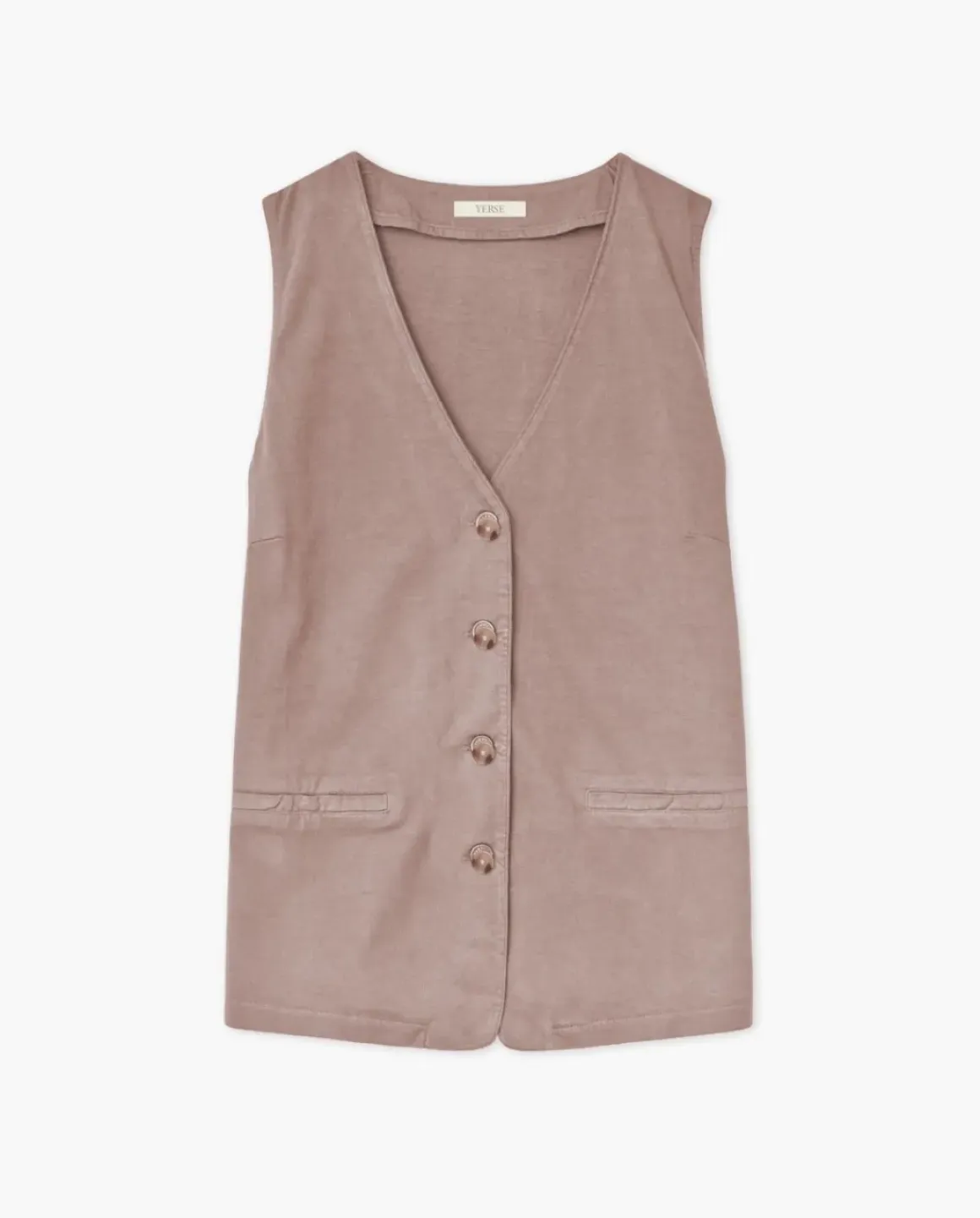 Chaleco de punto algodón rosa antiguo