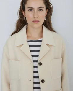 Chaqueta lana doble faz crudo