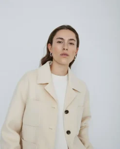 Chaqueta lana doble faz crudo