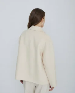 Chaqueta lana doble faz crudo
