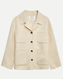 Chaqueta lana doble faz crudo