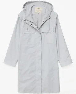 Chaqueta water repellent capucha gris