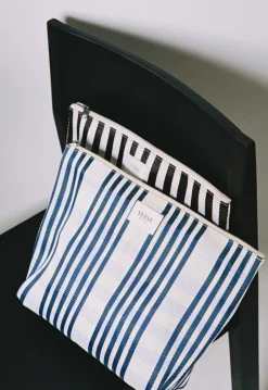Clutch de rayas azul