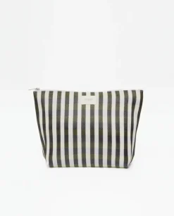 Clutch rayas negro