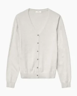 Cárdigan escote pico gris