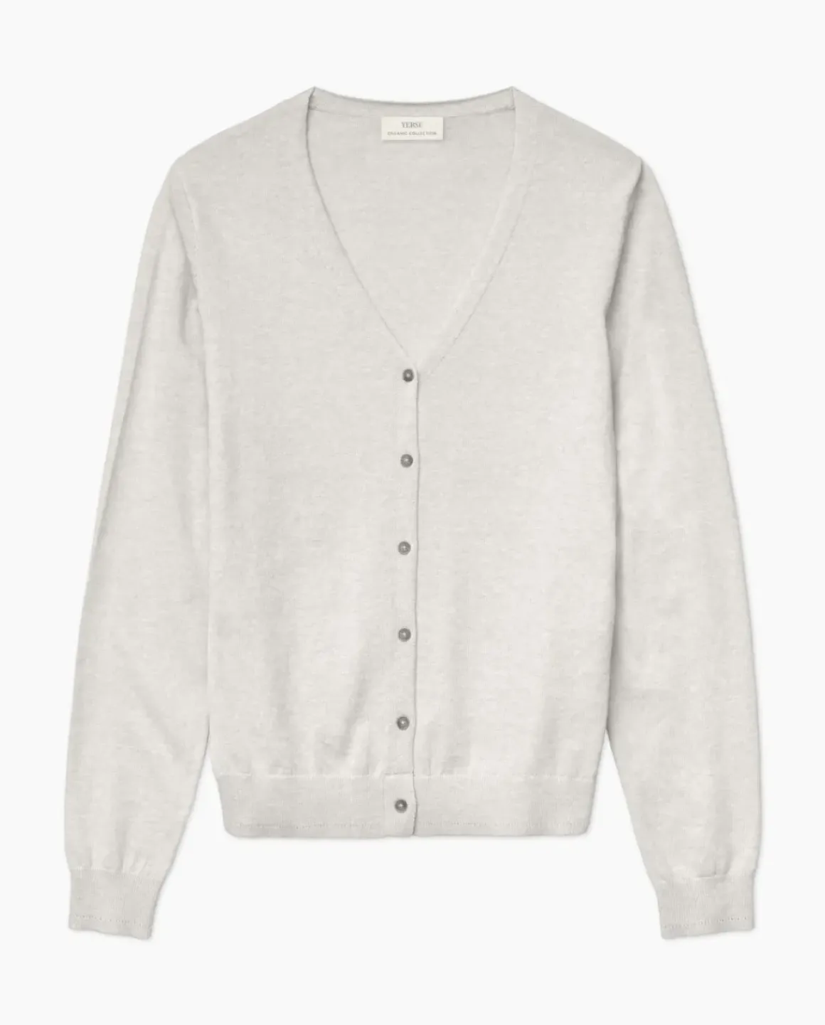Cárdigan escote pico gris