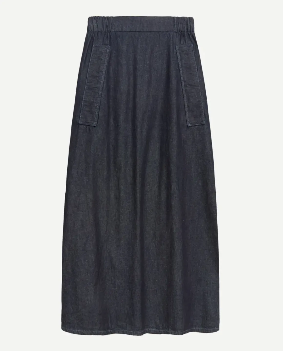 Falda maxi denim azul oscuro