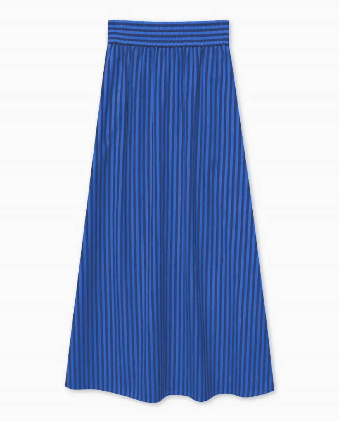 Falda midi rayas azul oscuro
