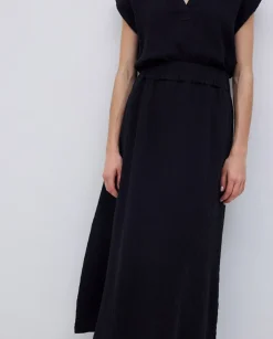 Falda muselina negro
