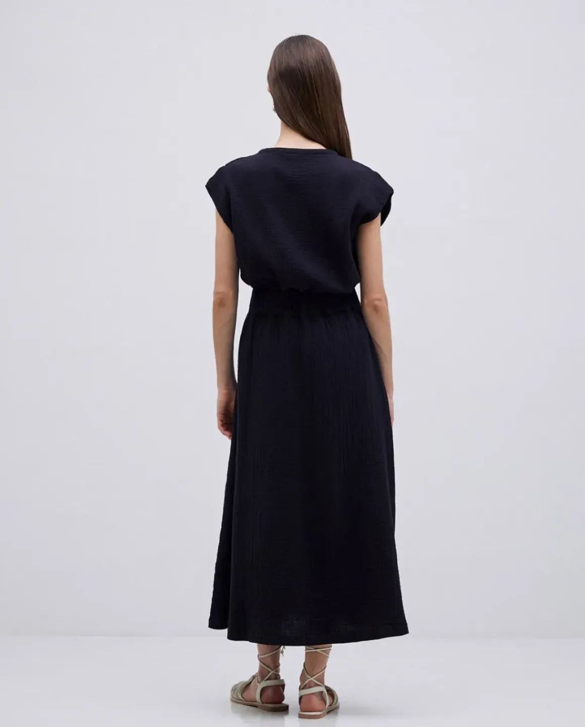 Falda muselina negro