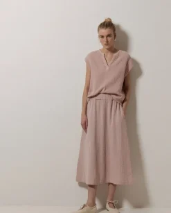 Falda muselina rosa