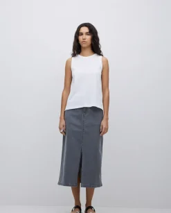 Falda tejana midi gris