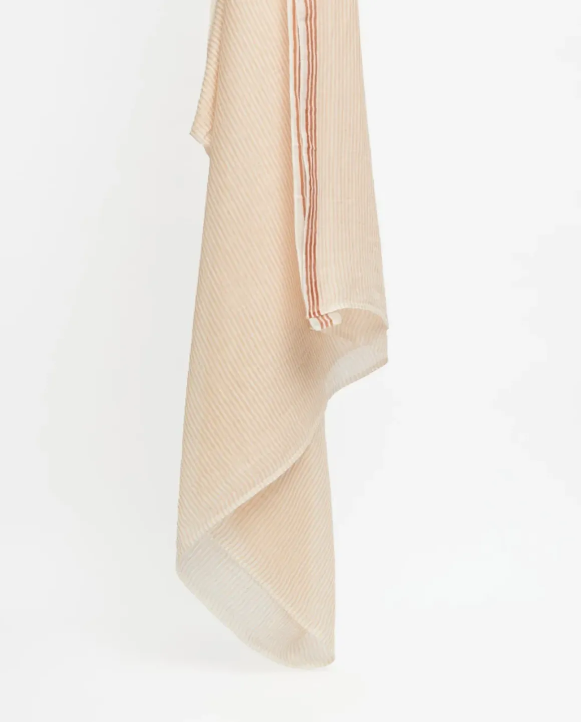 Fular algodón rayas beige