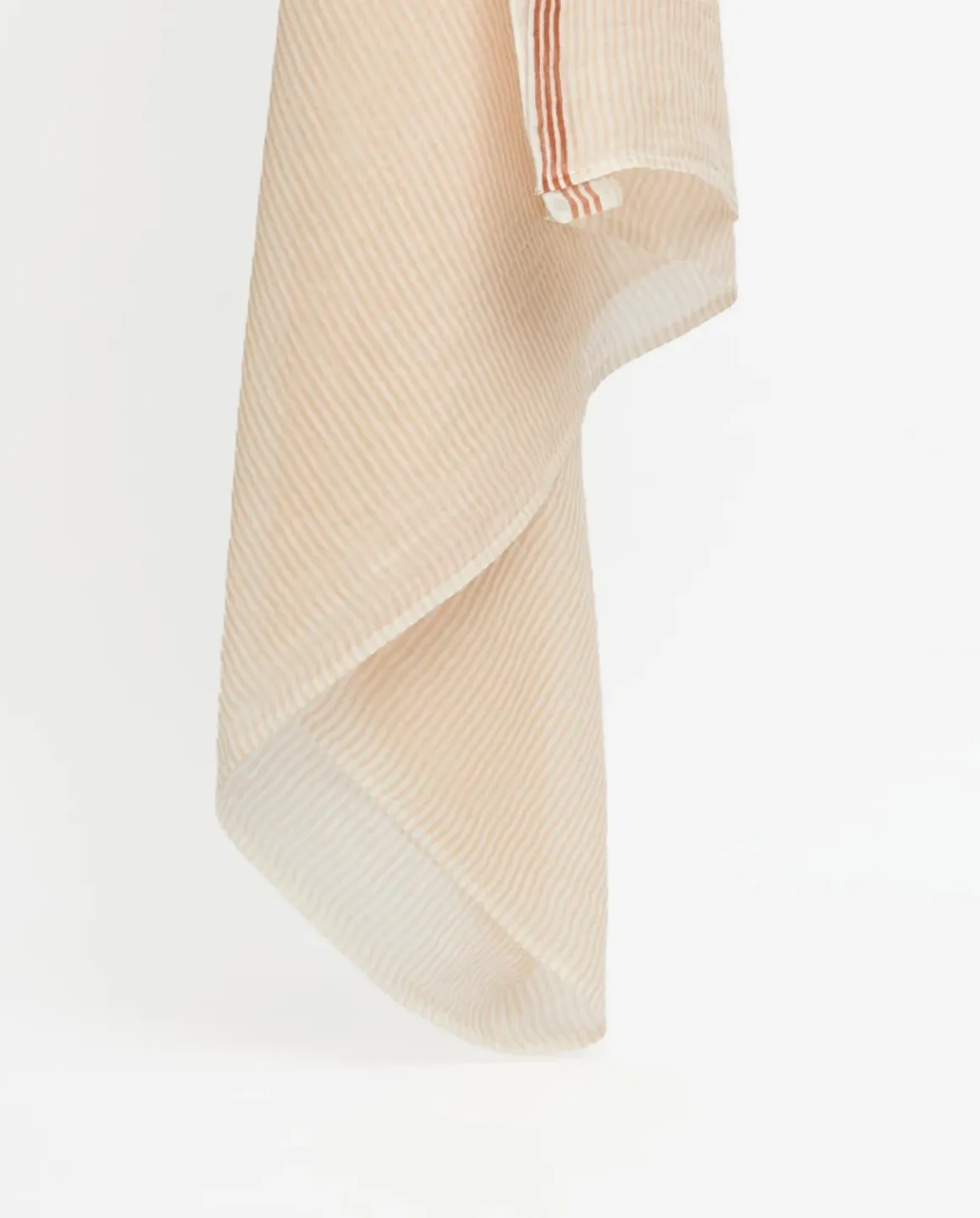 Fular algodón rayas beige