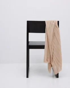Fular gasa de algodón y lino beige