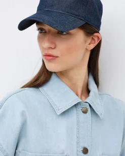 Gorra ajustable denim azul índigo