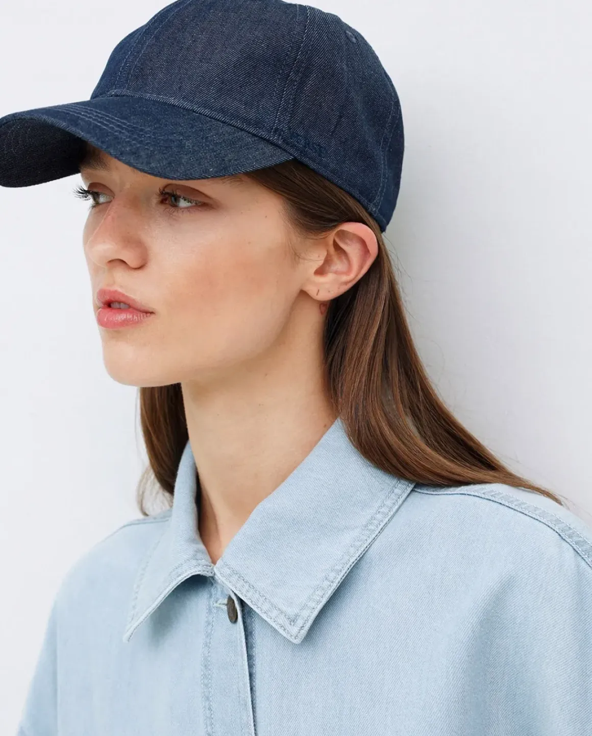 Gorra ajustable denim azul índigo