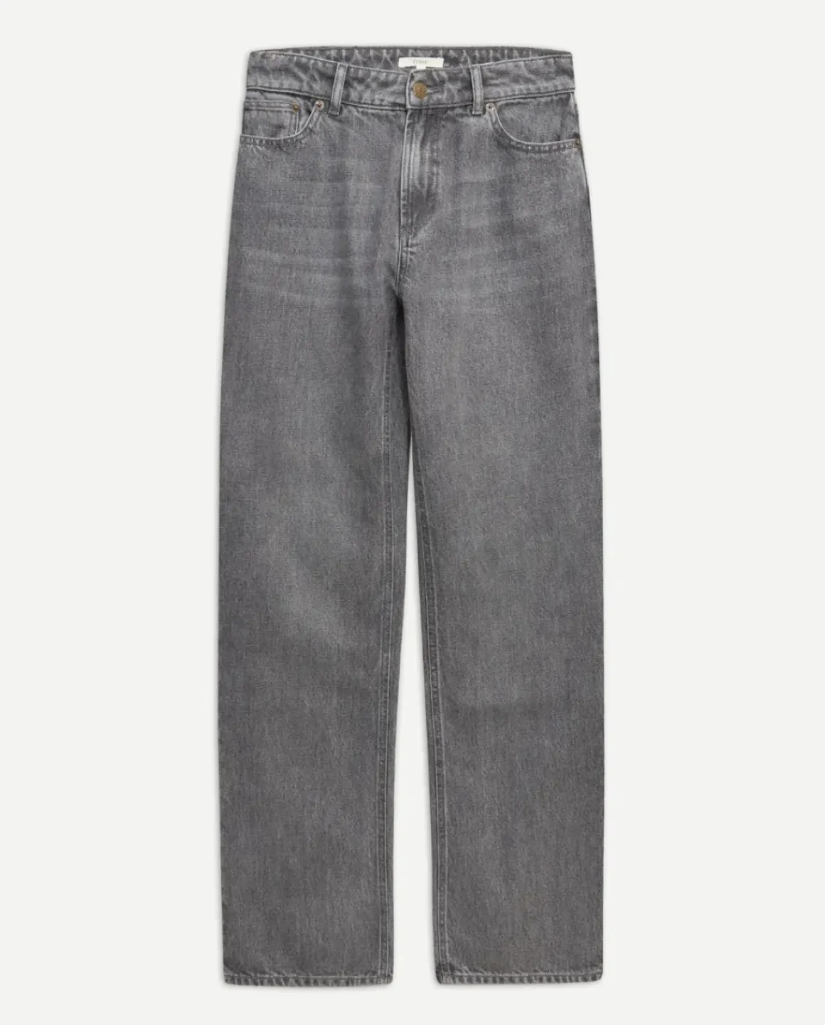 Jeans algodón rectos gris