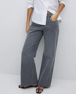 Jeans anchos gris