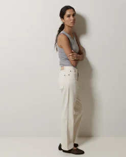 Jeans rectos crudo