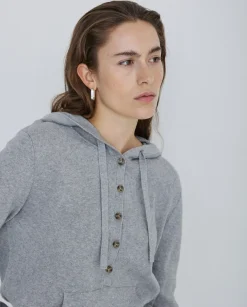 Jersey algodón orgánico capucha gris