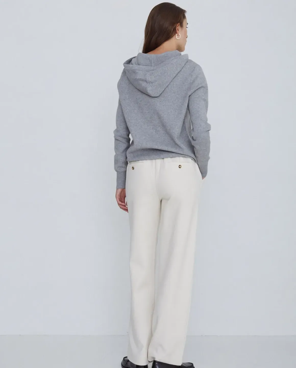 Jersey algodón orgánico capucha gris