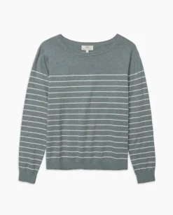 Jersey básico rayas gris verdoso