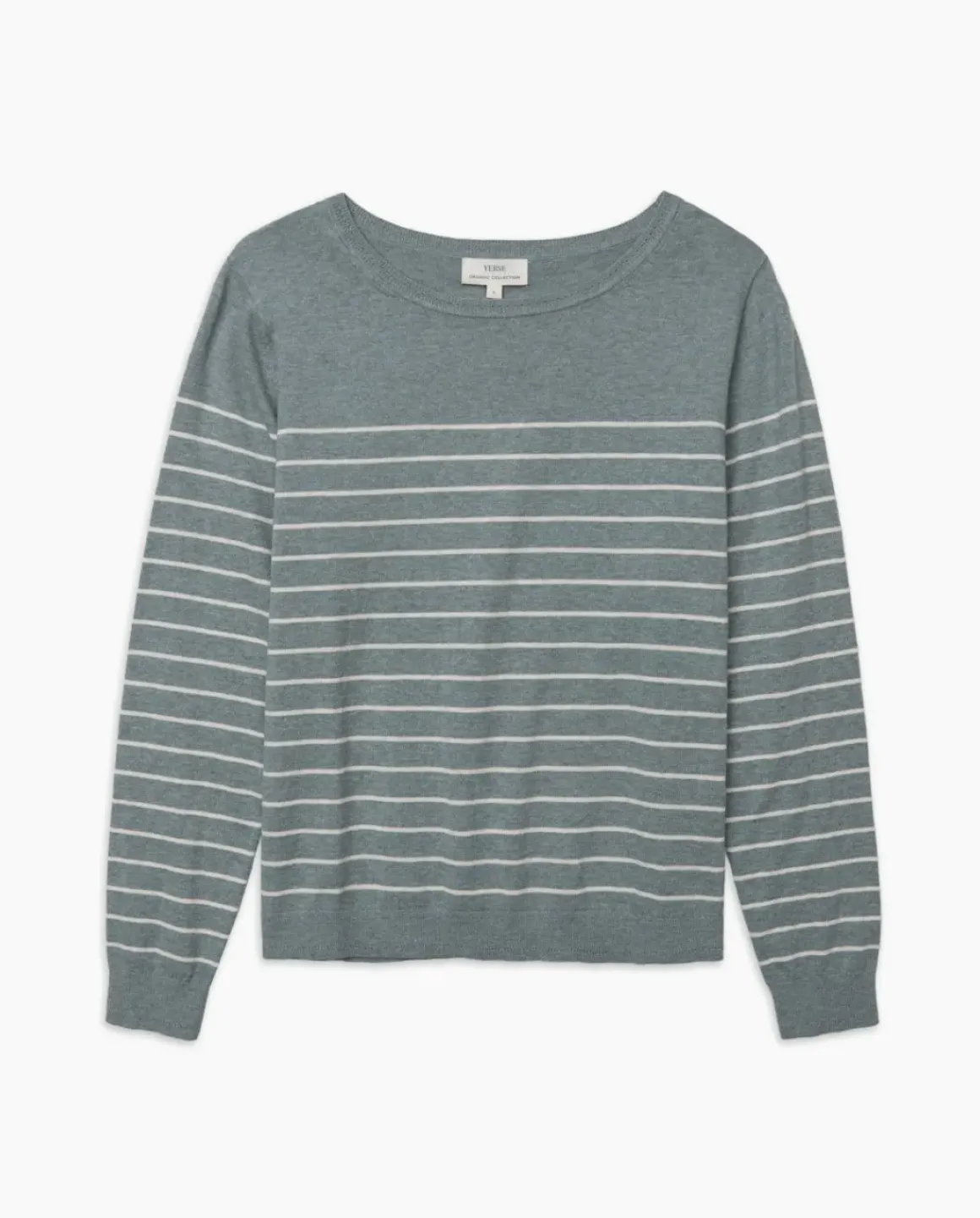 Jersey básico rayas gris verdoso