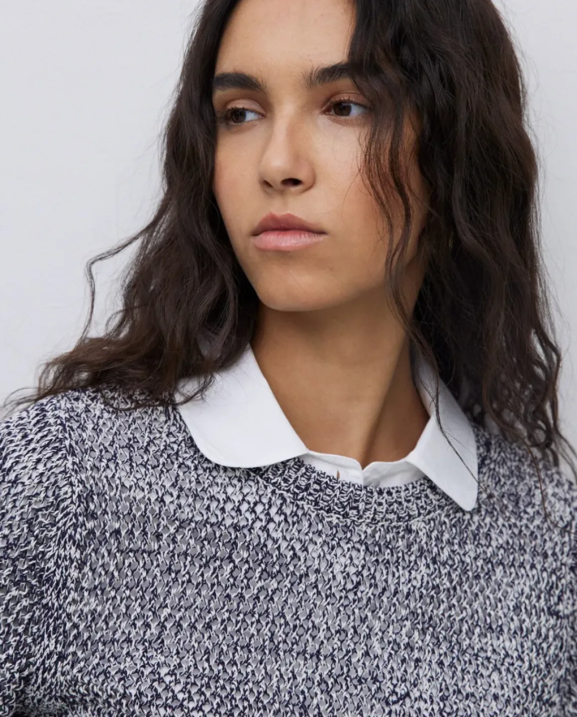 Jersey calado azul oscuro