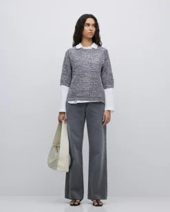 Jersey calado azul oscuro