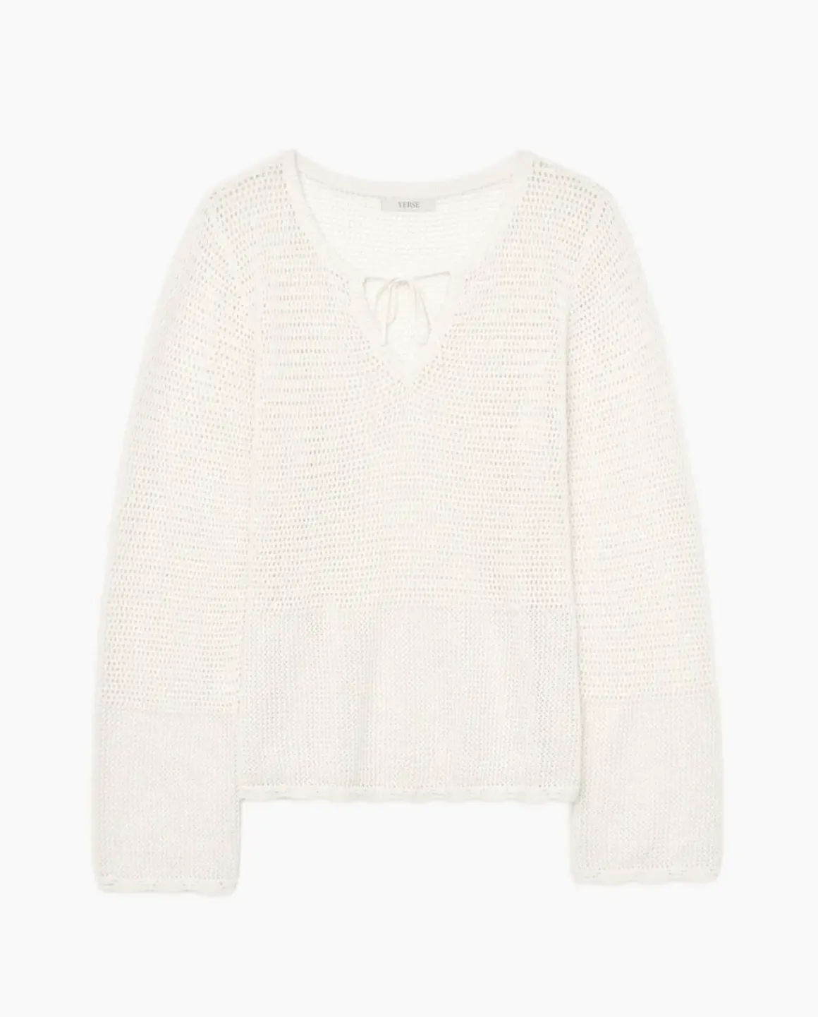 Jersey calado lazo blanco roto