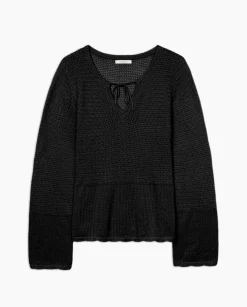 Jersey calado lazo negro