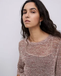 Jersey calado terracota