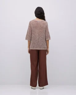 Jersey calado terracota