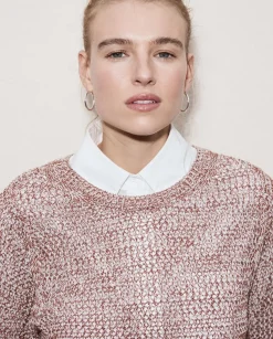 Jersey calado terracota