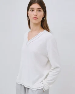 Jersey cuello pico gris