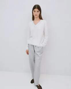 Jersey cuello pico gris