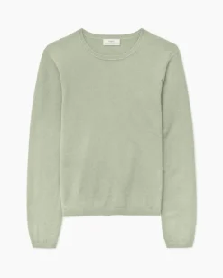 Jersey escote redondo algodón orgánico verde claro